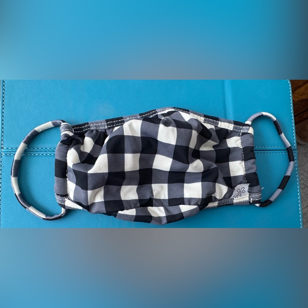 Black and White Checkered Face Mask